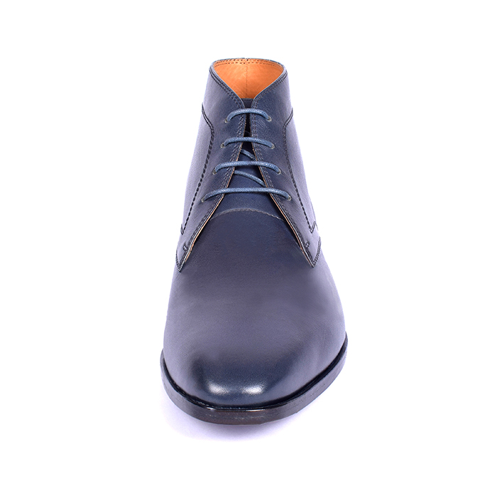 Blue Polished Leather Boot (UENT-MW-19|MIS/1)