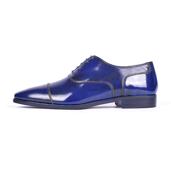 Blue Patent Leather Cap Toe Oxford (UENT-MW-20|MIS/1)
