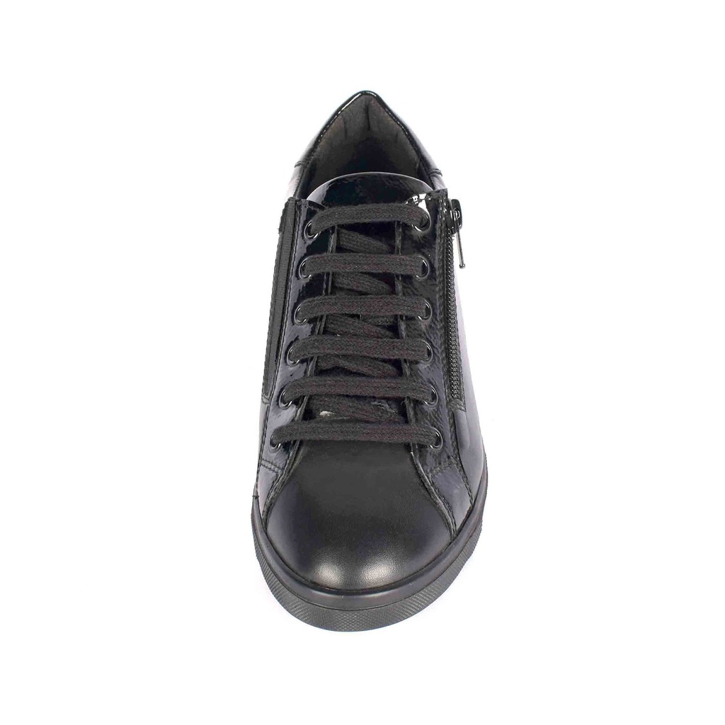 Black Plain Leather Sneaker (PAK-SER-19-11-14081-SP|MIS/1)