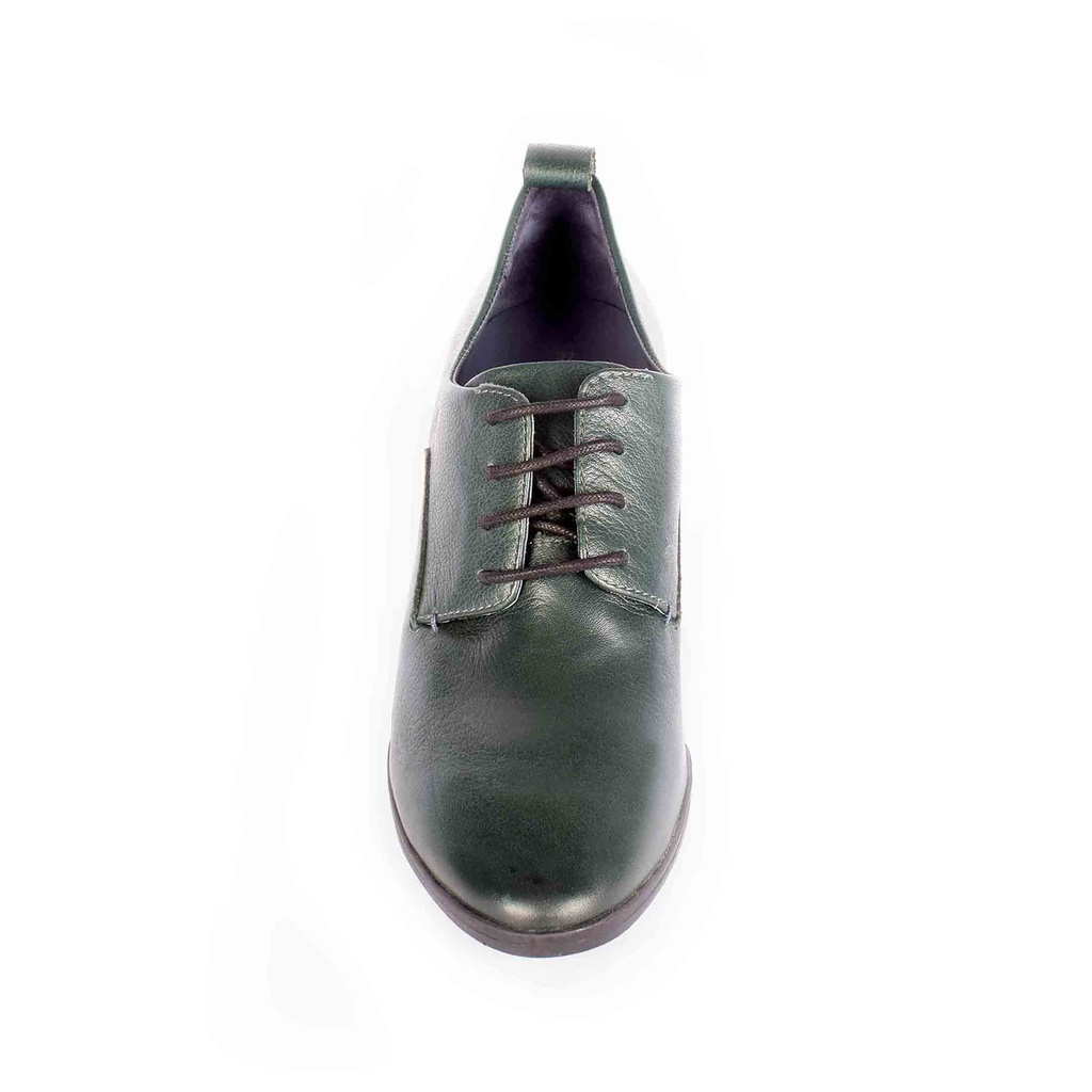 Green Plain Leather Ankle Bootie (PAK-SER-19-10-13697|MIS/1)
