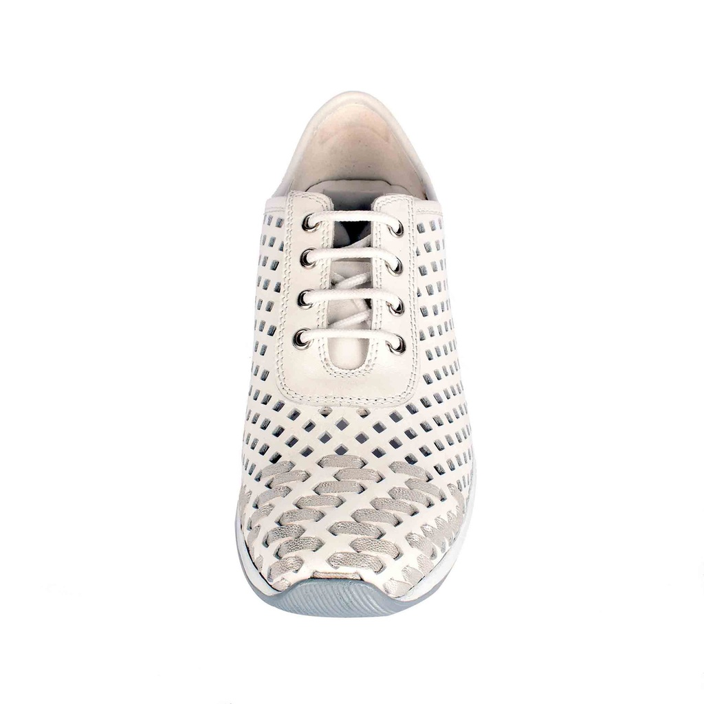 White Checkered Leather Sneaker (PAK-SER-17-04-8416|MIS/1)