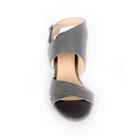Grey Plain Leather High Heel (PAK-SER-19-04-12779|MIS/1)