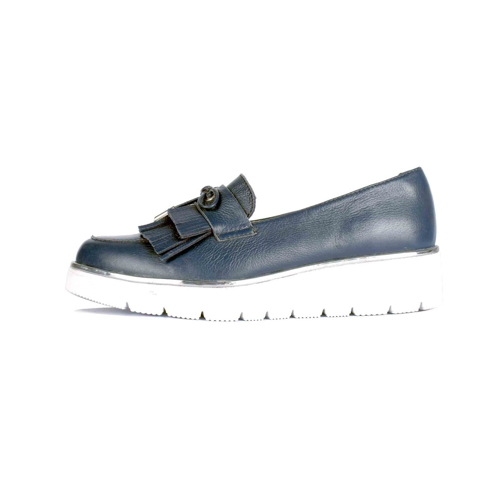 Blue Plain Leather Loafer (PAK-SER-19-09-13327|MIS/1)