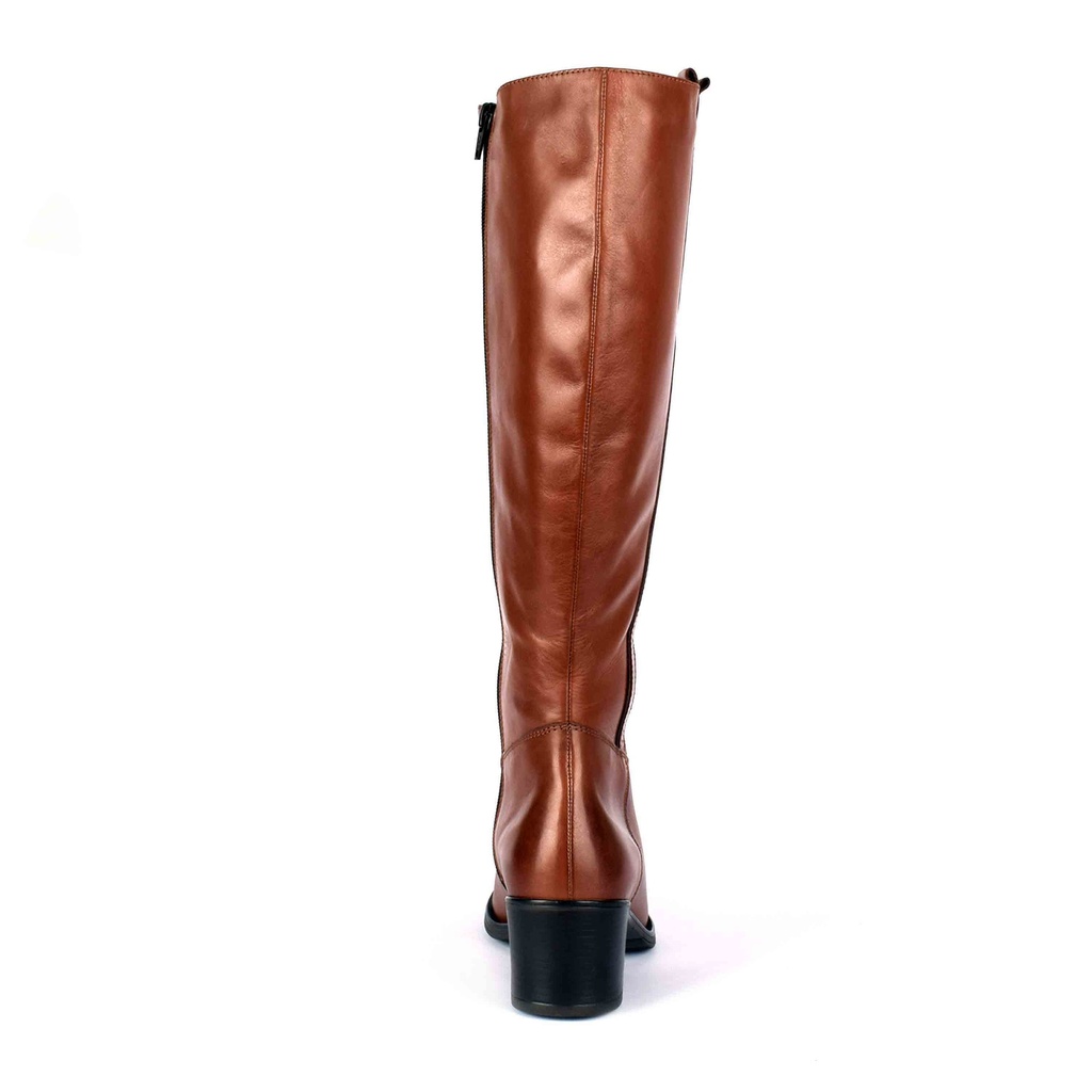 Brown Plain Leather Knee High Boot (PAK-SER-19-07-13249|MIS/1)