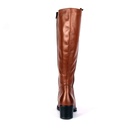Brown Plain Leather Knee High Boot (PAK-SER-19-07-13249|MIS/1)
