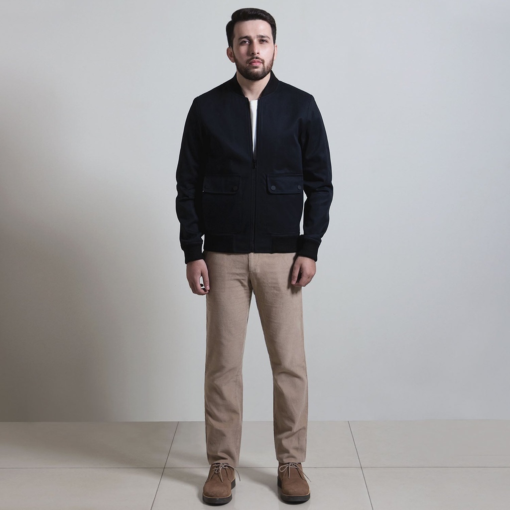 Men's Bomber Jacket (CTN-739|BRT/ORG|FOLA)