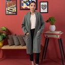Women's Feather Form Half Coat (KNT-55|1663)       