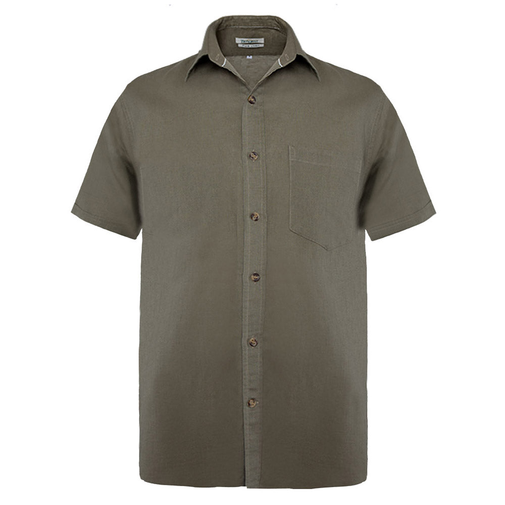 Men's Pure Linen Bushirt (LIN-1298|CLR/HSP)