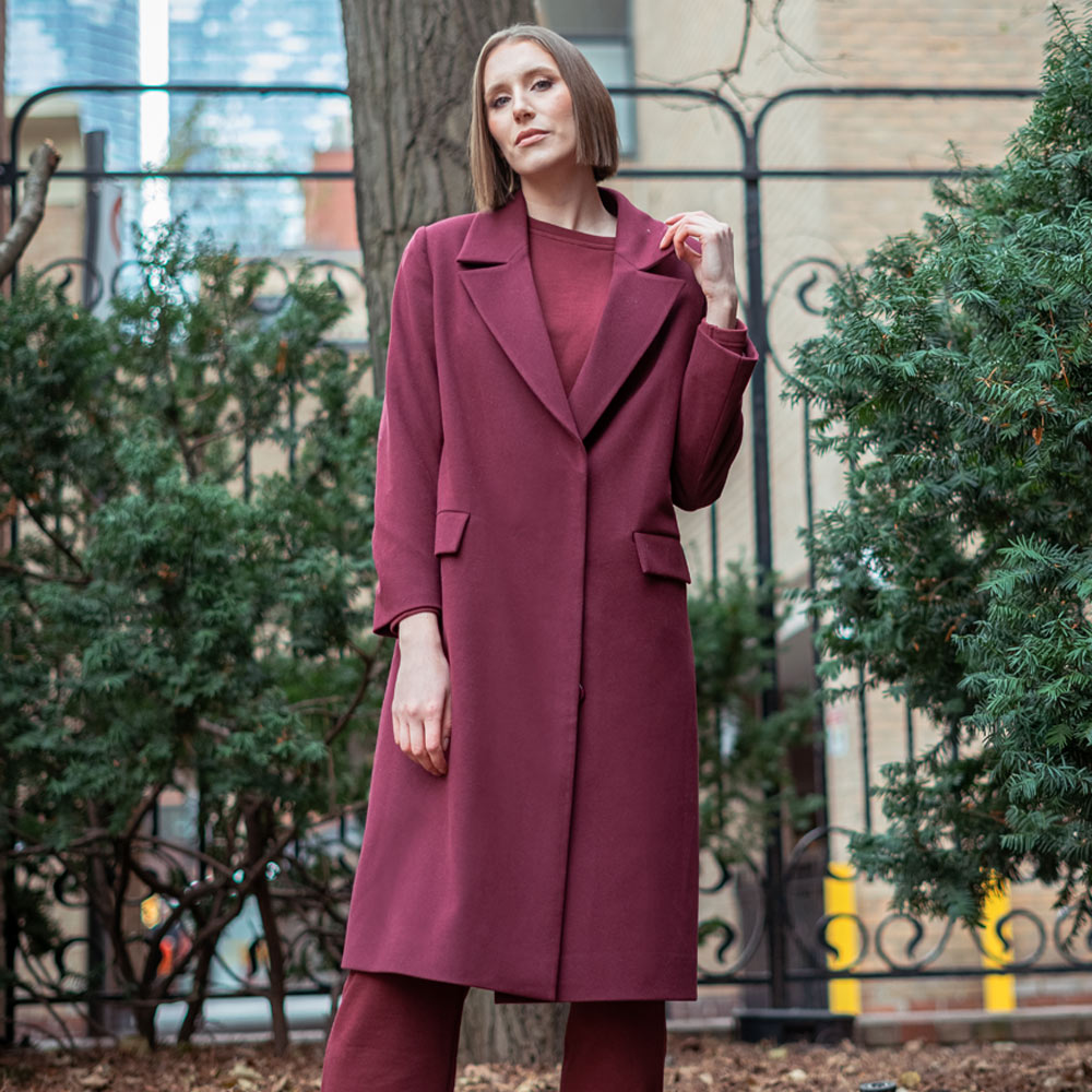Women's Feather Form Over Coat (KNT-74|1801)       