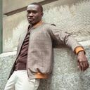 Men's Microfiber Bomber Jacket (KNT-87|BR3)       