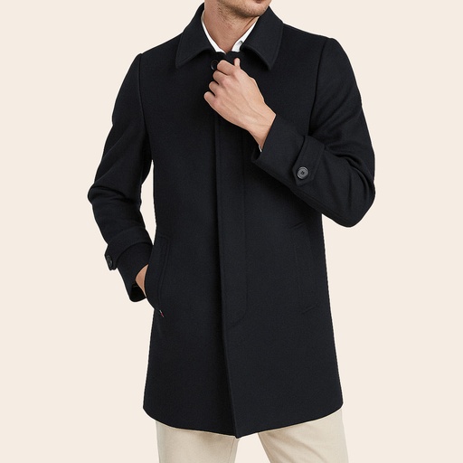 Men's Wool Blend Half Coat (BL-125|MCT)       