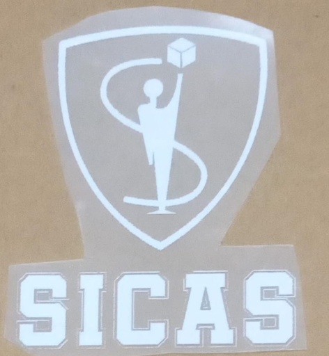 [12-03-058-0263-02|0|0] SICAS Logo Badge Heat Sticker WHT|1134