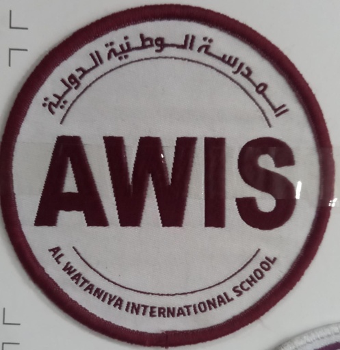 [RM-LE-LOG-AWISE] AWIS Logo Badge Embroidery RED-DRK 3.0|1141
