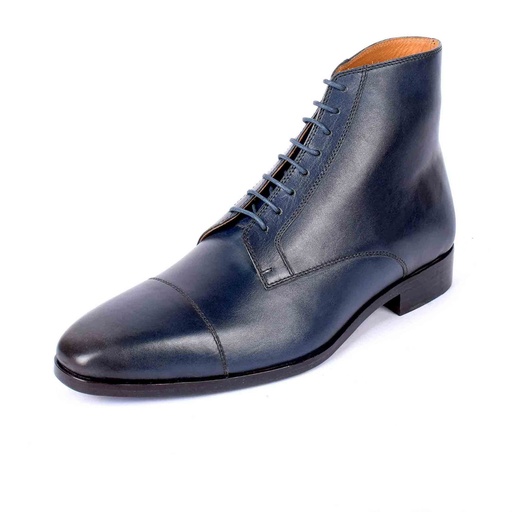 [UNI-2323|UNI0|0] Black Wing Tip Quarter Brogue Boot (UENT-MW-14|MIS/1)