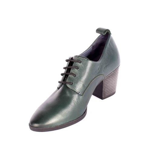[UNI-2342|UNI0|0] Green Plain Leather Ankle Bootie (PAK-SER-19-10-13697|MIS/1)