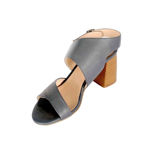 [UNI-2344|UNI0|0] Grey Plain Leather High Heel (PAK-SER-19-04-12779|MIS/1)
