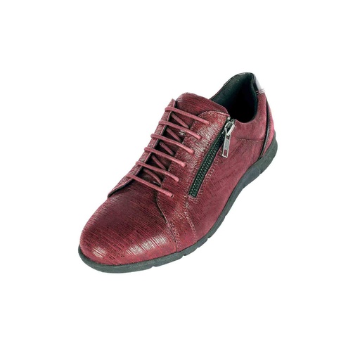 [UNI-2347|UNI0|0] Red Textured Leather Sneaker (PAK-SER-19-10-13747-SP|MIS/1)
