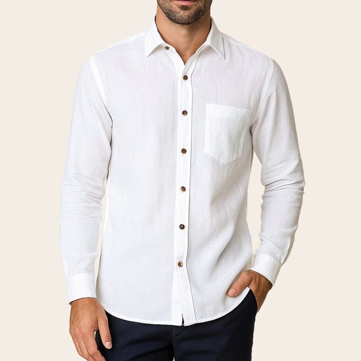 Men's Pure Linen Bushirt (LIN-1293|FSL)        